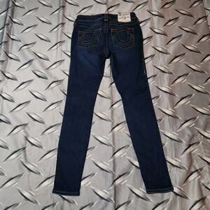 True Religion Jennie Curvy Jeans Womens 25 Dark Wash Mid Rise Skinny